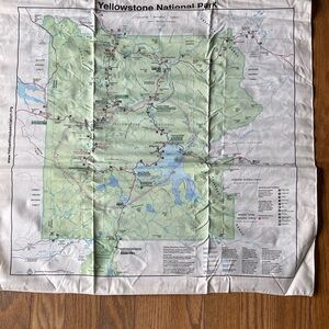 NWT Yellowstone National Park Map Bandana